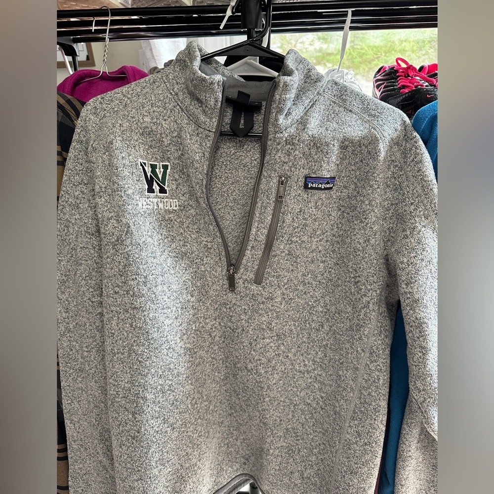 Patagonia Gray Quarter-Zip Sweater